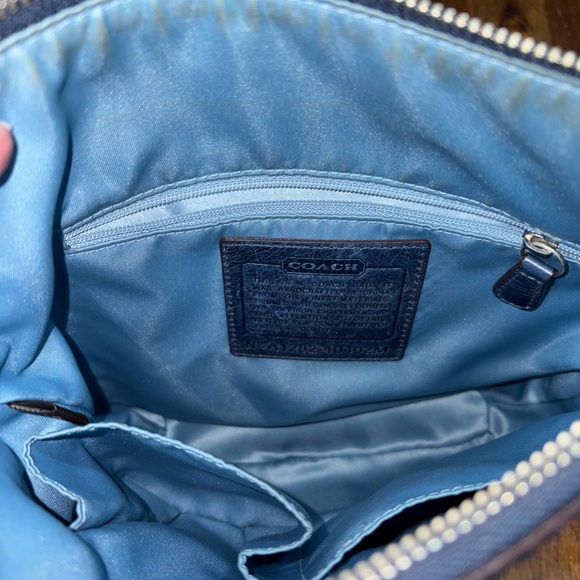 Coach Brown and Blue Crossbody Bag - Picture 4 of 4